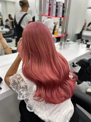 ロング カラー ヘアアレンジ ダブルカラー特化💖 韓国ヘア💖りくのヘアスタイル