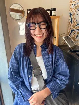 セミロング 上原 みちるのヘアスタイル