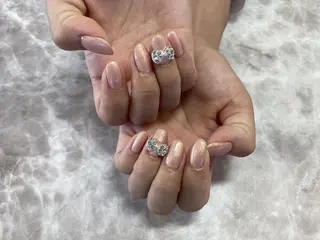 ネイル ネイルリボン 受付スタッフのネイルデザイン