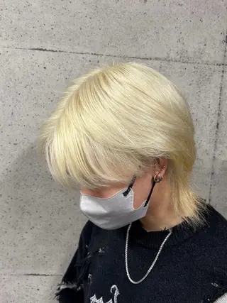 カラー メンズ ハイトーン/ブリーチ /hikaruのヘアスタイル