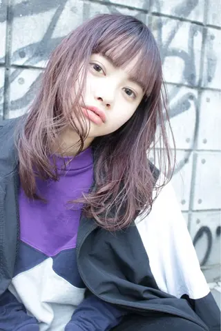 セミロング カラー hao所属・西山 頌太のヘアスタイル