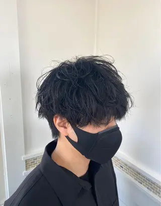 ショート パーマ メンズ 田中 悠之のヘアスタイル