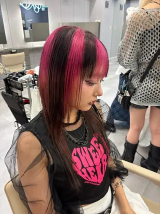 セミロング カラー 名古屋／デザイン／ ブリーチ/松井亮磨のヘアスタイル