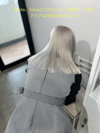 セミロング カラー ブリーチ/髪質改善/ レイヤー/YUTO‎のヘアスタイル