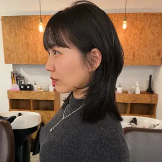 ミディアム 暖色/パーマ 🌼クニトウメイのヘアスタイル