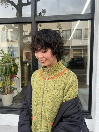 ショート パーマ Sol所属・Sol. Sakihoのヘアスタイル