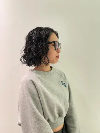 ショート カラー パーマ キッズ オトナヘア🌸 harukaのヘアスタイル