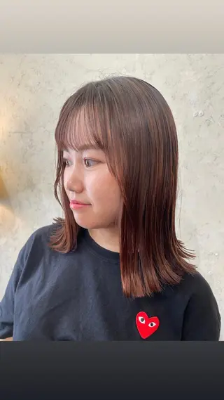 ミディアム ユキナ／和歌山美容室 /lanugoのヘアスタイル