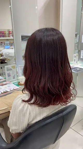 ミディアム バレイヤージュ/ヘア アレンジ/shionのヘアスタイル