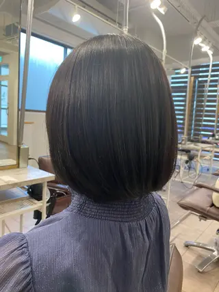 ミディアム カラー 髪質改善/縮毛矯正/ ボブmanami🩵のヘアスタイル