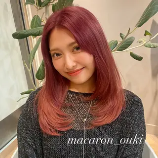 セミロング カラー 佐藤 生基のヘアスタイル