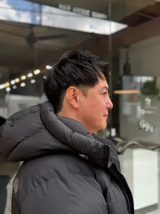 ショート メンズ 阿比留 信也のヘアスタイル