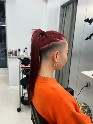 ロング カラー ヘアアレンジ 👑垢抜け韓国ヘア ハッシュカット唯澄のヘアスタイル