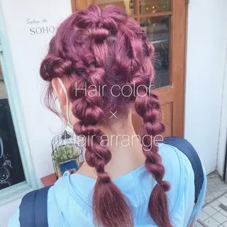 ロング ヘアアレンジ 𓅰なかがわ ふみな𓅯のヘアスタイル