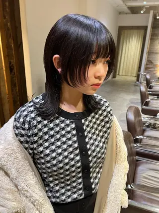 ミディアム 【ロングウルフカット 姫カット】伊藤裕哉のヘアスタイル