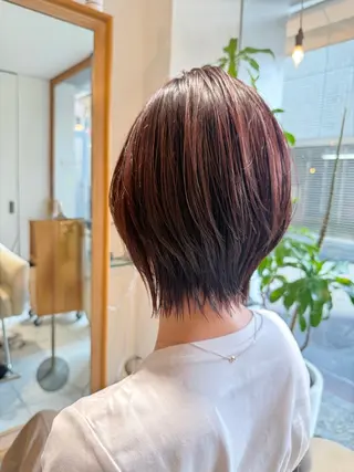 ショート カラー 安永 涼のヘアスタイル