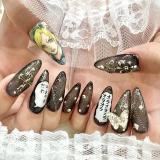 ロング ネイル 池袋痛ネイル Nok. 渡辺のネイルデザイン