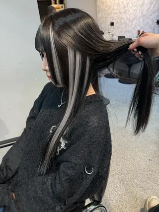 ロング 濱川響太レディース カットモデルのヘアスタイル