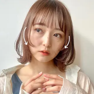 ショート カラー 🌱小顔ヘア/ボブ ミディアム/双葉🌱のヘアスタイル