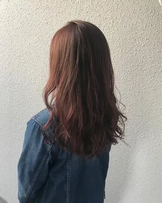 セミロング カラー インナーカラー/天神 ブリーチ/吉田のヘアスタイル