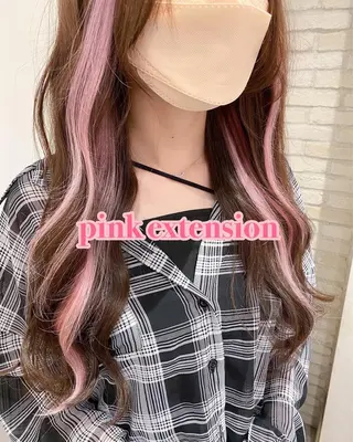 ロング 横浜🍒ルーツカラー エクステ／RIEのヘアスタイル