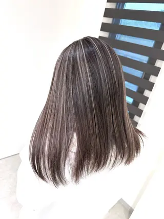 セミロング カラー 加藤 佑二のヘアスタイル