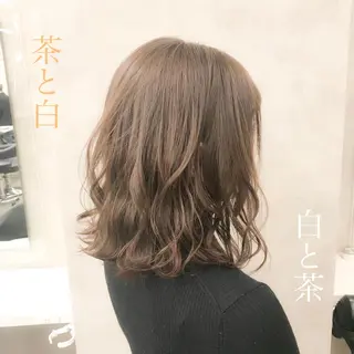 ミディアム カラー ヘアアレンジ TONE所属・透明感カラー/ 韓国ヘア/縮毛矯正のヘアスタイル