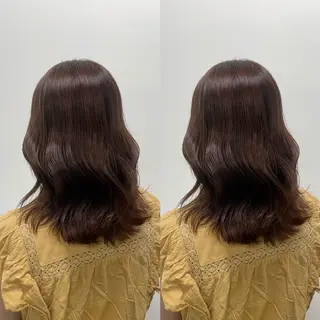 ミディアム カラー 韓国風骨格カット 艶カラー🩶髙林夏美のヘアスタイル