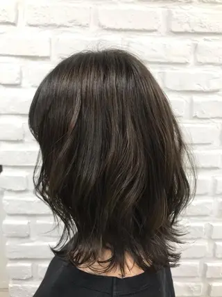 ミディアム カラー 【暖色カラー特化】 中山由梨のヘアスタイル