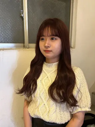 ロング カラー ヘアアレンジ 愛結 暖色カラー🎀🩰のヘアスタイル