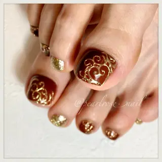 ネイル Beauty salon Ryu・ange所属・PEARL ROSE パールローズのネイルデザイン