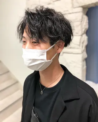 パーマ ヘアアレンジ メンズ ainico+所属・メンズ特化✂️栗原 侑也のヘアスタイル