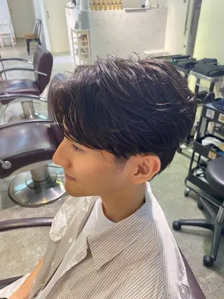 パーマ メンズ パーマ特化/フェザー パーマシャドウ/真生のヘアスタイル