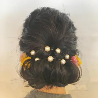 セミロング ヘアアレンジ さかい なつみのヘアスタイル