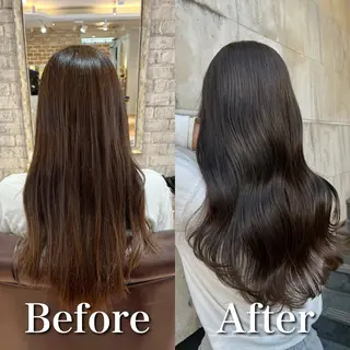 ロング カラー ブリーチなし✨艶髪 カラー𓃲YAGIのヘアスタイル