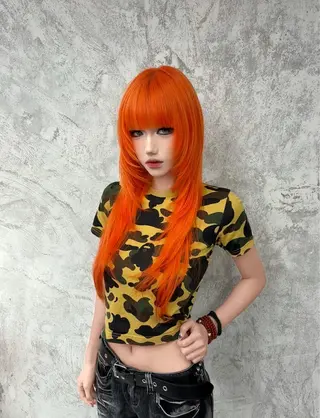 ロング カラー デザインカラー⭐︎★ 🐆hyo🐆のヘアスタイル