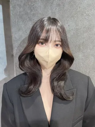 セミロング カラー 韓国レイヤー/ 顔周り💕田中将吾のヘアスタイル