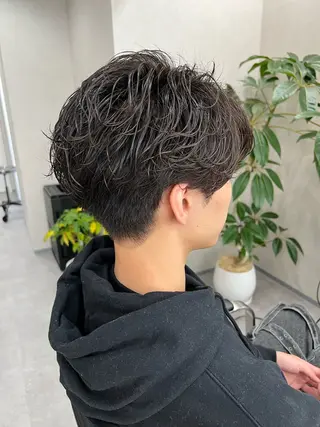 パーマ 艶ボブ🤎ボブパーマ 透明感カラー\メンズのヘアスタイル