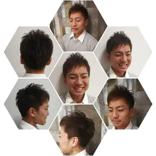 ショート メンズ Aile所属・酸性ストレート／カラ ー/山下高明のヘアスタイル