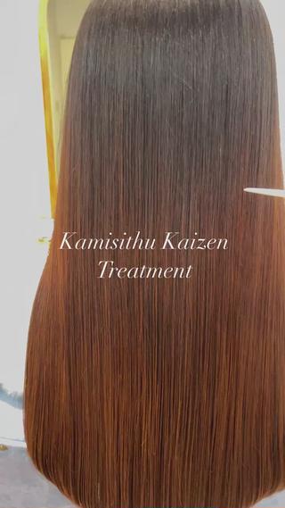 ロング 👑人気韓国ヘア👑 髪質改善Zina真鍋のヘアスタイル