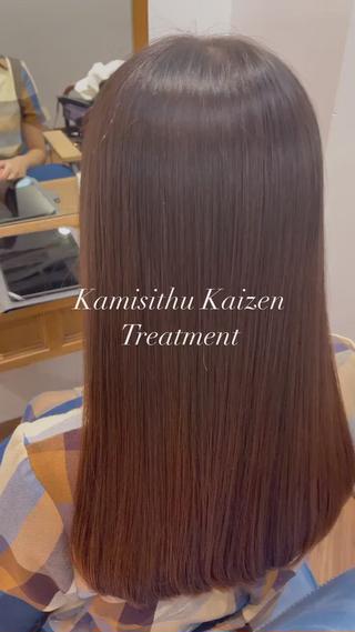 ロング カラー 👑人気韓国ヘア👑 髪質改善Zina真鍋のヘアスタイル