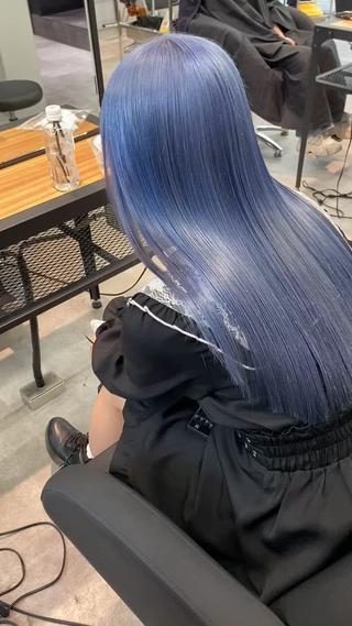 薄めネイビー
ブリーチ2回~