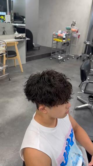 波巻きパーマ 