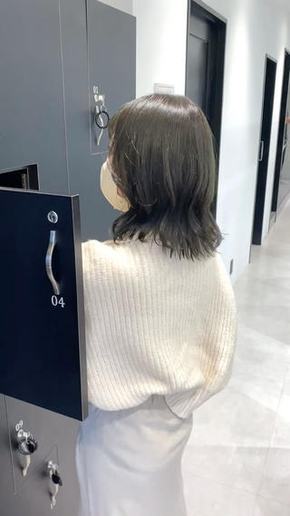 ミディアム カラー パーマ ヘアアレンジ メンズ キッズ ネイル マツエク・マツパ アイブロウ 髪質改善水素TR× レイヤーカット/熊澤のヘアスタイル