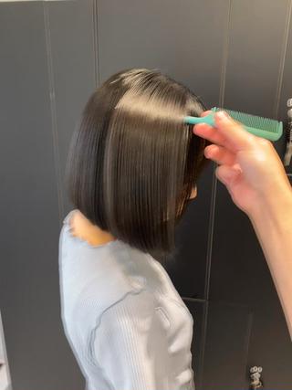 ミディアム カラー 髪質改善水素TR× レイヤーカット/熊澤のヘアスタイル