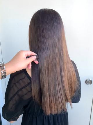 ロング カラー 髪質改善水素TR× レイヤーカット/熊澤のヘアスタイル