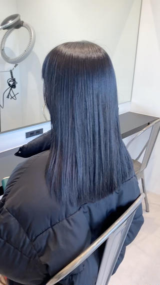 セミロング カラー パーマ ヘアアレンジ メンズ キッズ ネイル マツエク・マツパ アイブロウ 髪質改善水素TR× レイヤーカット/熊澤のヘアスタイル