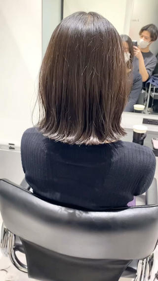 ミディアム カラー パーマ ヘアアレンジ メンズ キッズ ネイル マツエク・マツパ アイブロウ 髪質改善水素TR× レイヤーカット/熊澤のヘアスタイル