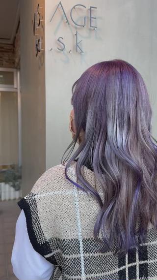 セミロング カラー sato ayaka ｜透明感カラー🫧のヘアスタイル