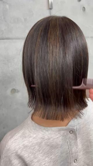 セミロング カコ/レイヤーカット ヘアアレンジのヘアスタイル